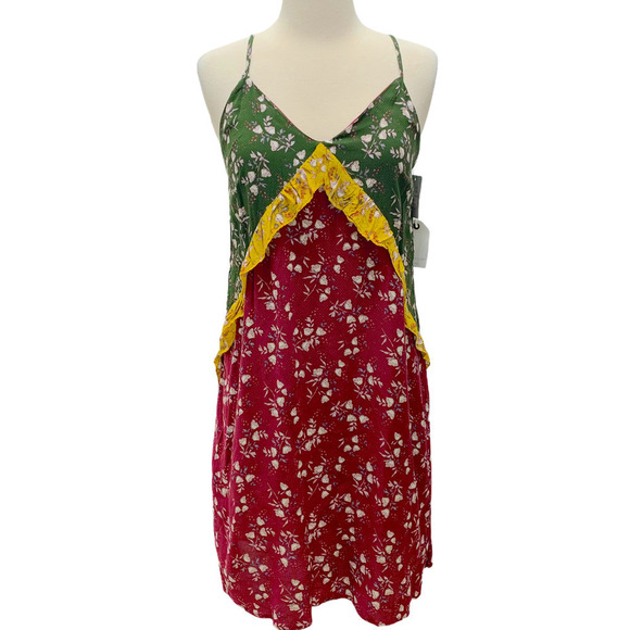 Coco + Jaimeson NWT Floral Colorblock Mini Dress - Picture 3 of 13